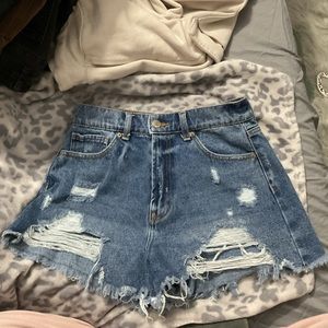 denim shorts